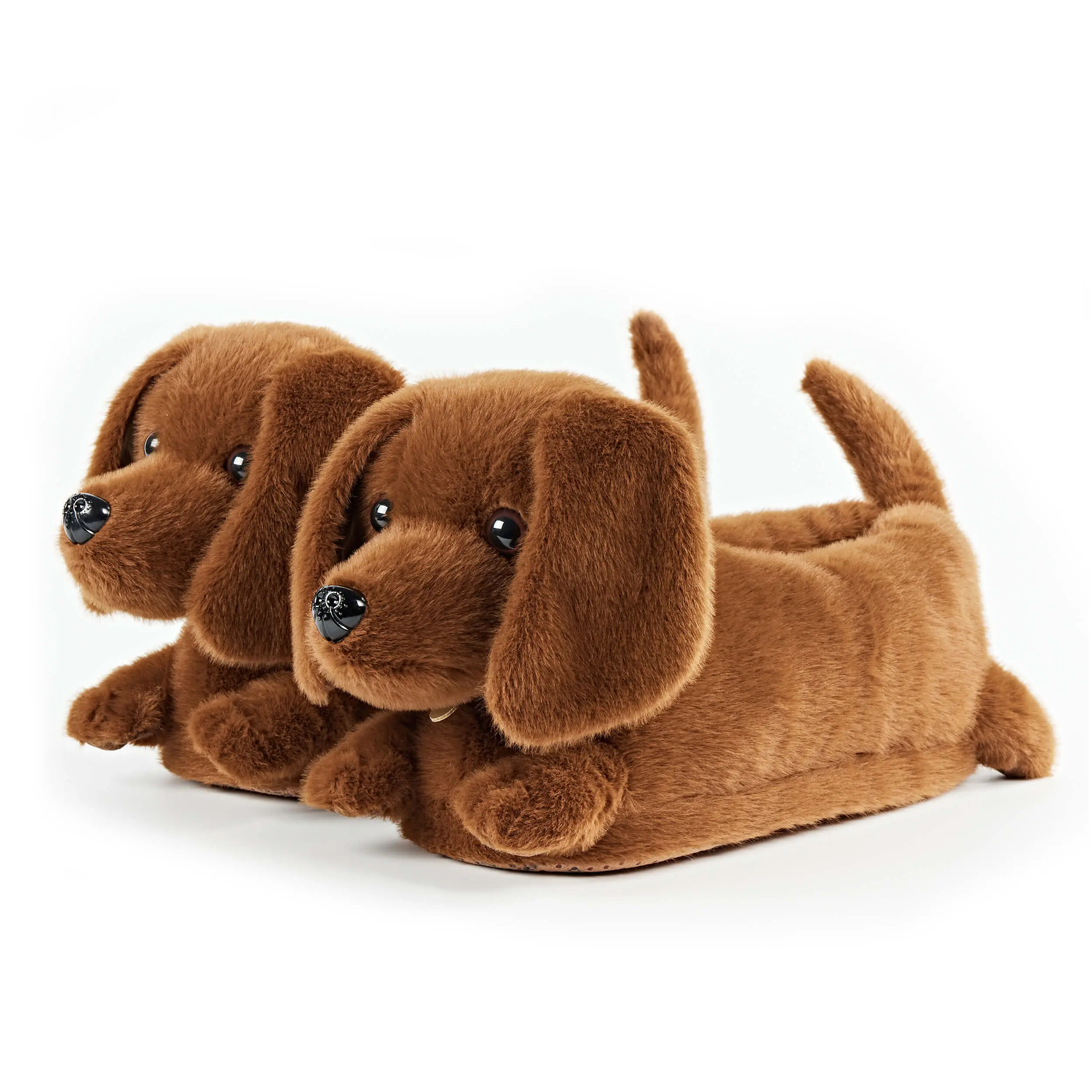 Women's Multi-Size Birdie the Dachshund Animal Theme Slide Slippers - Rubber & Acrylic, Soft Cute, Indoor Wear, Casual Footwear