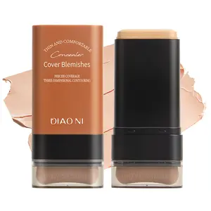 Double-Ended Foundation Stick with Brush Head, Hydrating Lightweight Long-Lasting Buildable Radiant Coverage Concealer, Rubber Eraser Makeup Tool, 100g Liquid Formula, Hydrate, Cosmetic