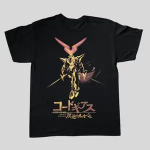 Code Geass T-Shirt, 2006 Vintage Anime Black Graphic Tee