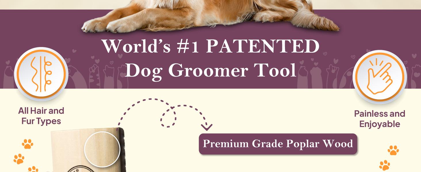 SleekEZ Dog Brush for Shedding & Dog Grooming Supplies |   Pet Hair Removal Tool |   Great For All Fur Types |   For Short, Medium, & Long Hair Pets |   Reduces Shedding by 95% |   Made in USA |   5 inch