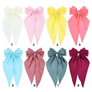 Long Satin Hair Bows