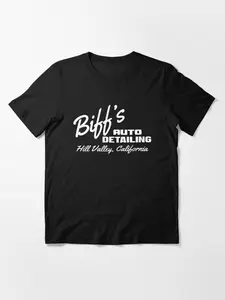 Back To The Future - Biff's Auto Detailing T shirt ~ Unisex Apparel Relaxed Fit Printed In The Usa Clothing