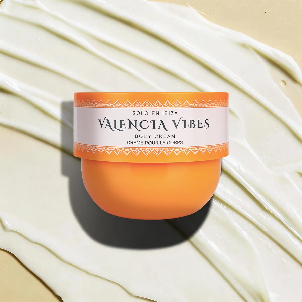 SOLO EN IBIZA Valencia Vibes Scented Body Cream - 8oz Lightweight, Fast-Absorb Almond-Infused Moisturizer, 0.0% Alcohol Vegan, Cruelty Free, Contains Neither Harmful Additives, Vanilla Scents with Pistachio, Salted Caramel & Jasmine (Body Care), Lotion