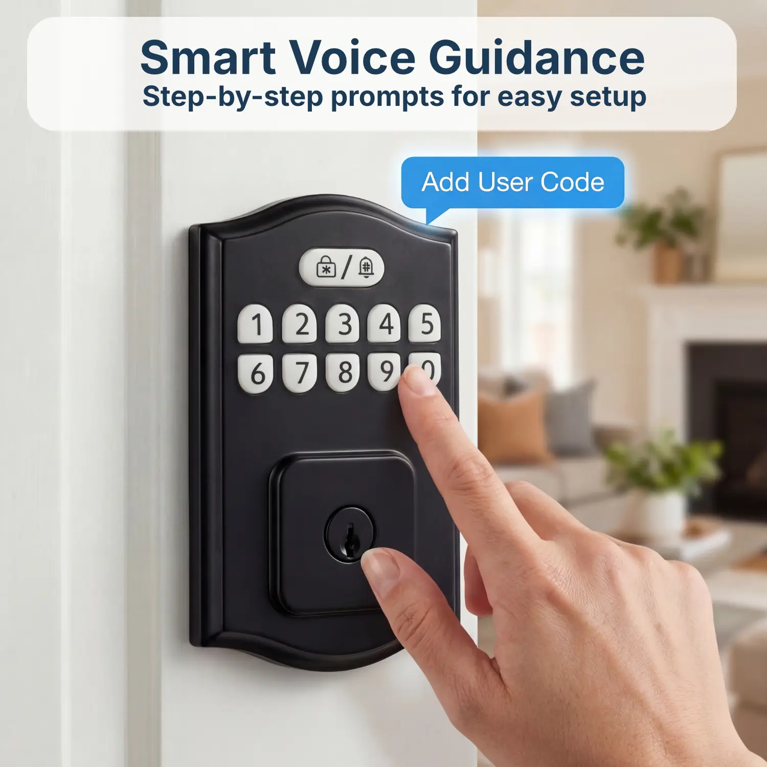 Digital Electronic Smart Door Lock - Automatic Deadbolt, Anti-Peeping Random Number Keypad, Key Access, Voice-Guided Setup, Emergency Power, DIY Security, Easy Install No Locksmith Needed (Tools & Hardware, Door Hardware, Automatic Locks), Digital Electro