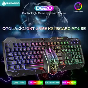Backlit Ergonomic Gaming Keyboard and Wired Mouse Set, Designed for Computer Gamers, Enhances Precision and Comfort, Model_xinghao Tzwd620bk, Gaming Accessories, High Precision