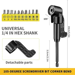 Flexible Drill Bit Extension, Screwdriver Bend Tool, 360 °   Universal Extension Rod, Colored Ball Bearing Extension Rod Combination, right angle drill attachment, impact socket set
