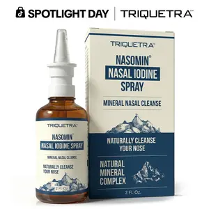 Nasomin Nasal Iodine – Nasal Cleanse– Neutralize Nose - Iodine + Fulvic Acid Blend -100% Natural Mineral Complex – (2 oz. Bottle+Nasal Sprayer) Oral Daily