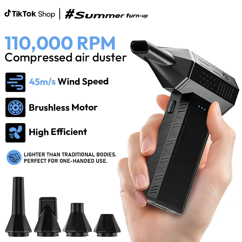 Handheld Violent Fan With 110, 000 Revolutions Per Minute. Multifunctional Portable Turbo Handheld Cooling Fan,Clean ComputerDust,Car Dust,Yard Fallen