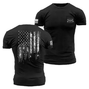 1776 Flag Pocket T-Shirt - Black Heather