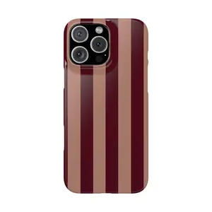 TRIBECA Burgundy Striped Phone Case For Iphone, Classic Phonecase, Cute Aesthetic Full-Body Shockproof iPhone Case For Samsung Galaxy 22 23 24 25 5G iPhone 17 ProMax Air 16 Plus 15 Pro Max 14 13 12 11