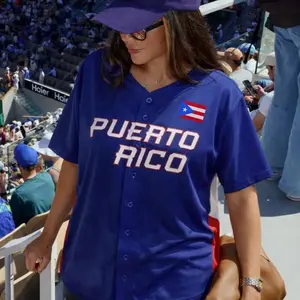 Custom Puerto Rico Baseball Jersey – 3D Flag Design with Name & Number 2E1