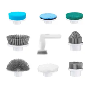 Leebein Ribbon YMG-818 Electric Cleaning Brush Replaceable Brush Heads, 8-Piece Brush Accessory Set, Fits 2023 New Rotary Scrubber YMG-818 Only - Scrubber Not Included