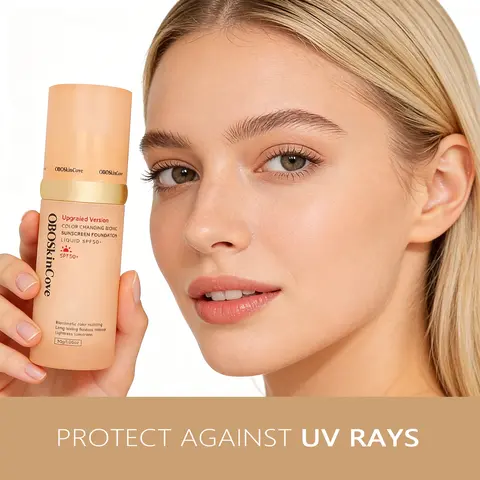 OBOSkincove 4-in-1 Tinted Sunscreen Foundation SPF50+ Beauty Product - 30ML Bottle, Lightweight Moisturizer, Niacinamide-Infused Hydrating Cream, Concealer, UV Protection, Even Skin Tone for All Skin Types (Ideal for Makeup Routine)