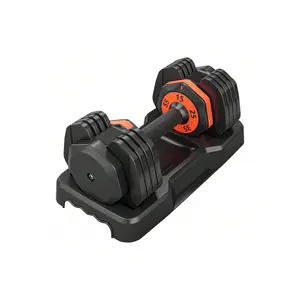 Sports season  55LB 5 In 1 Single Adjustable Free Dumbbell Weight Adjust With Anti Slip Metal Handle Ideal For Full Body Home Gym Workouts