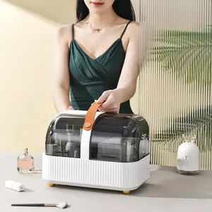 Medicine Case + Makeup Box 2-in-1 Travel Organizer Portable Large Plastic Storage Box with Handle, Outdoor Camping Storage Box, Storage Container