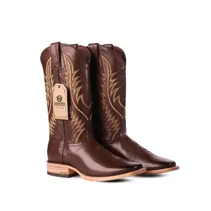 Timo WR Coffee – Palermo Leather Cowboy Boot for Men | 501-N Last | Leather Sole