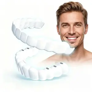 [3 Pairs] Snap On Smile Veneers NaturalTeeth Whitening Covers for Missing Teeth &Gaps - Instant Moldable Fit for Photo-ReadyConfidence