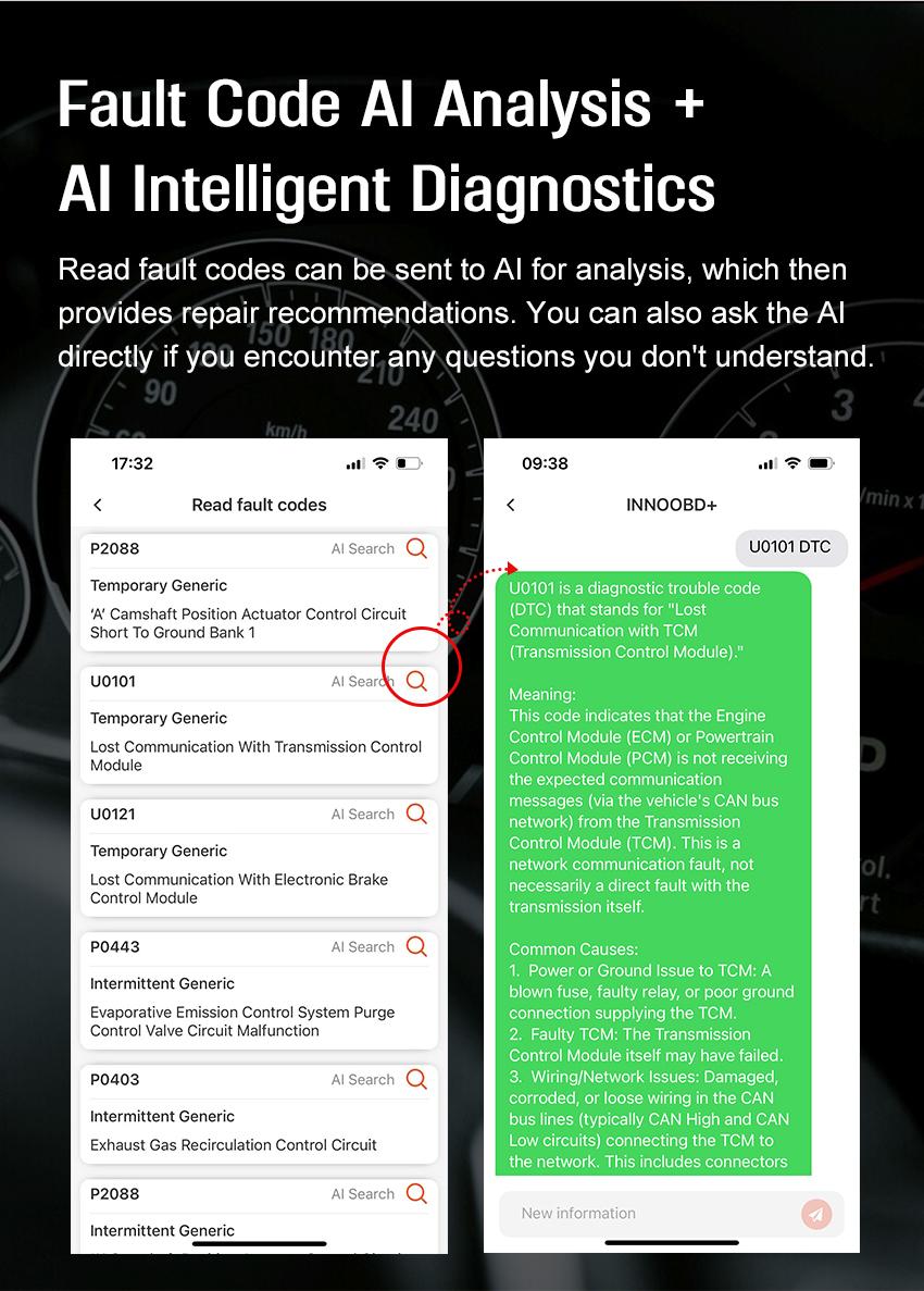 Panlong Bluetooth OBD2 Scanner for iPhone iOS Android Engine ABS SRS Code Reader Car OBDII Diagnostic Tool with Free App