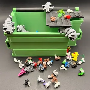 3D Printed Trash Panda Bundle Dumpster / Toy