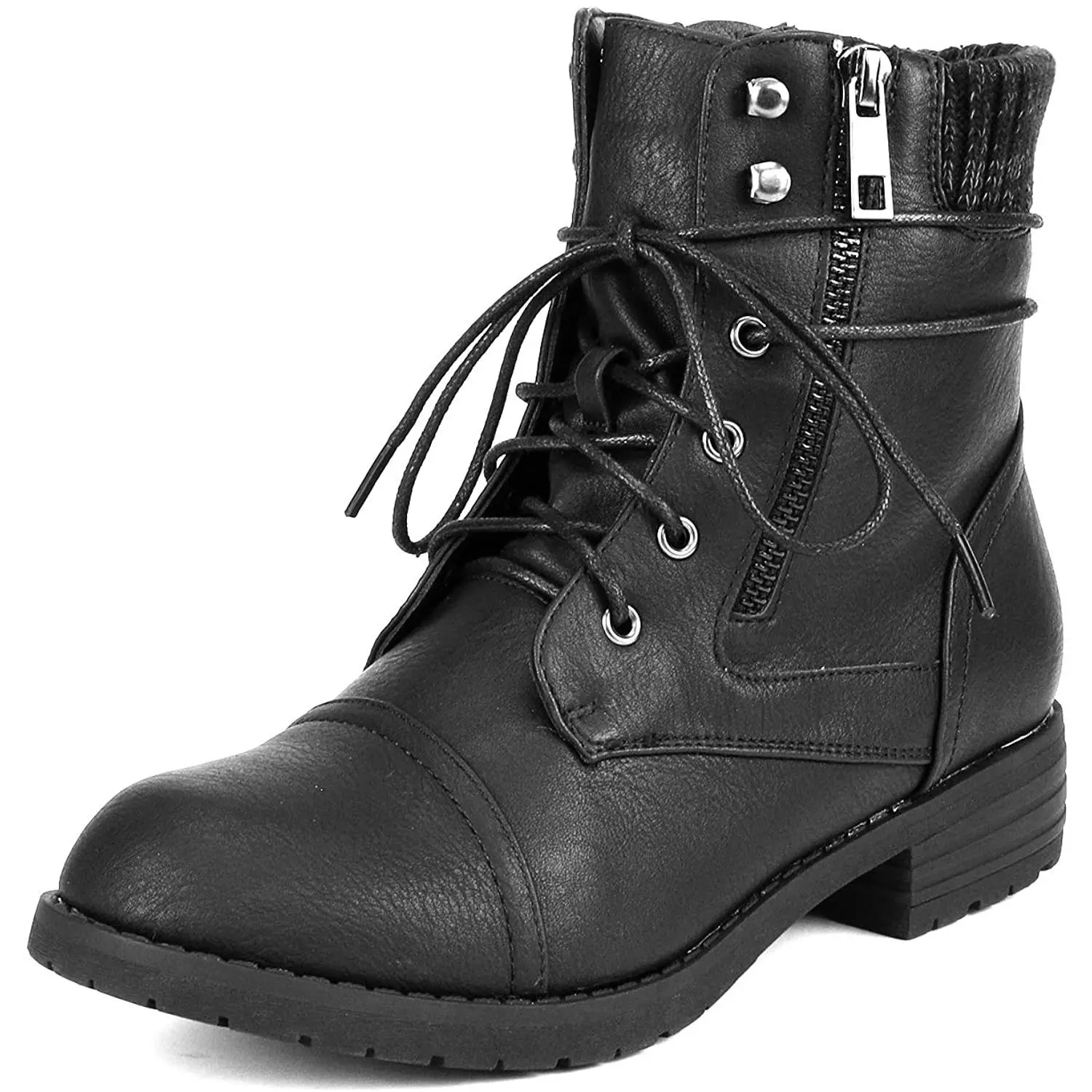 DREAM PAIRS Women's Lace-Up Combat Ankle Booties, Stylish Shoes for Women, Everyday Wear Fashion Footwear DREAM PAIRS Women's Lace-Up Combat Ankle Booties, Stylish Shoes for Women, Everyday Wear Fashion Footwear