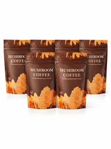 Mushroom Coffee Pack of 6 – Natural Energy Booster with 10 Mushroom Extracts, Instant Wellness Coffee