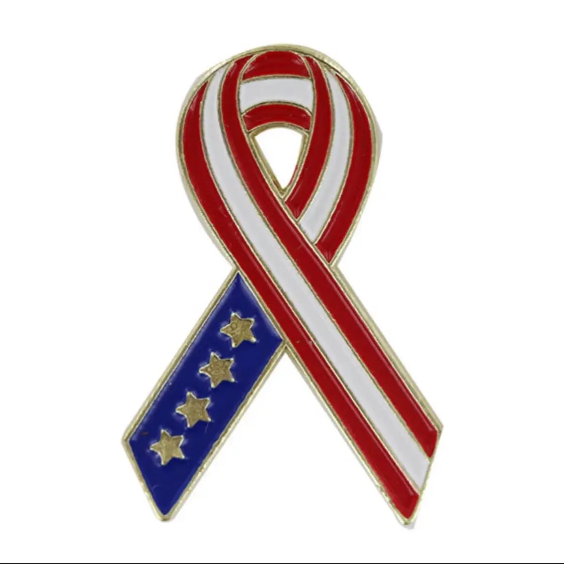 Vanguard Unisex Metal Remembrance Ribbon Lapel Pin Brooch - Cost-Effective Individual-Priced Accessory for Military Support, Daily Professional Use (Computers & Office, Office Stationery & Supplies, Identification Badges & Supplies)