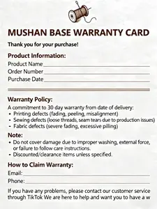 5-1 Our T-shirt and Hoodie Online After-sales card