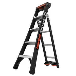 Little Giant King Kombo 2.0 3-in-1 Ladder with Rotating Wall Pad & One-Handed Grip-N-Go Hinge for Versatile Access