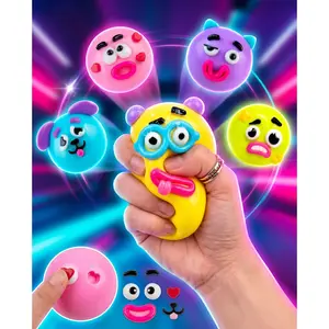 NEW Smushers Squishy - Curiosities Smushers Dog Face Swap Squishy Soft Moldable Cute Slow Rise Relaxing Sensory Fidget Relief Anxiety Stress Fun Desk Accessory for Adults