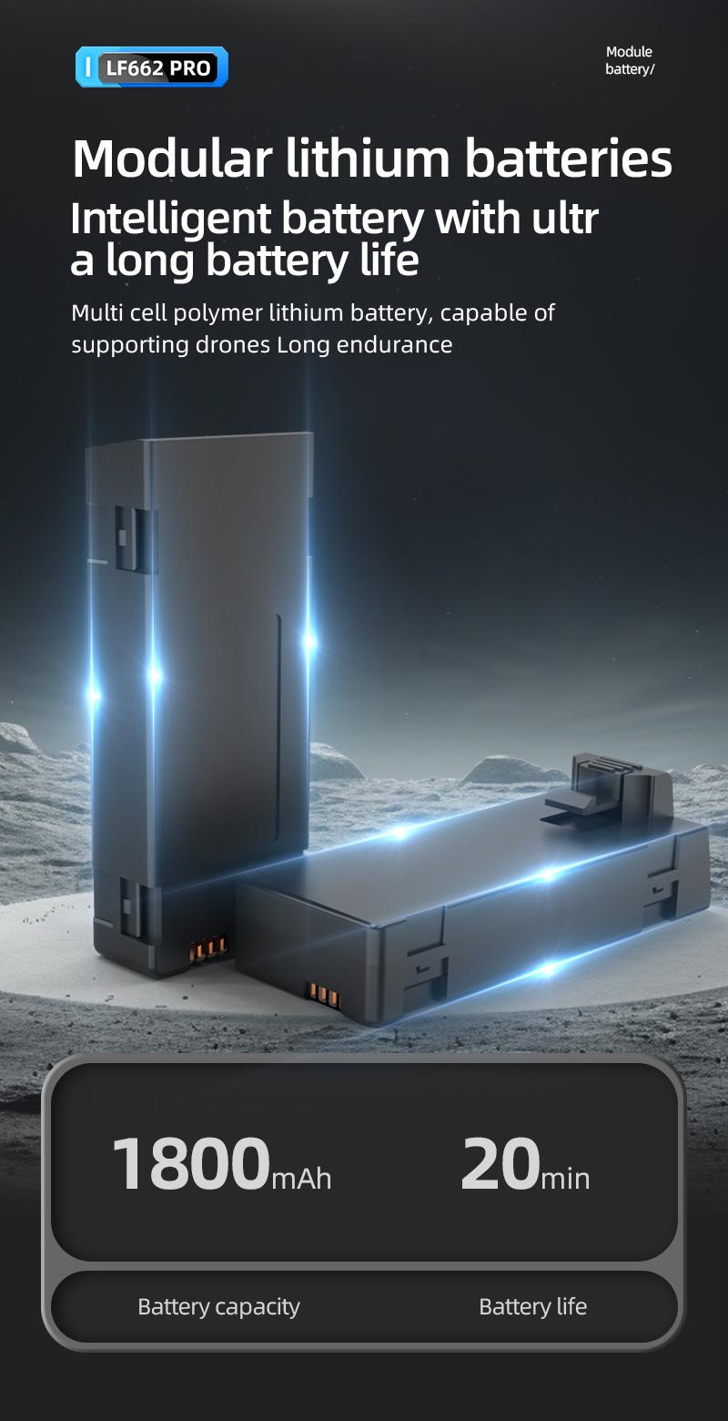 LF662 PRO 4K HD Triple Camera Flying Device, 360° Obstacle Avoidance Brushless Motor, 90° Electric Adjustable Lens, Foldable RC Aerial Camera with 20 Mins Flight Time, 1800mAh Battery, Optical Flow Hover, for Adults Beginners