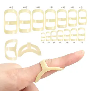 1-14 Finger Fixation Sleeve PP Fixed Finger Ring Sleeve Protect Bending Deformation Hammer Finger Guard
