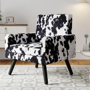 Extra Thick Velvet Accent Chair, 496lb Weight Capacity,Fat chair, Mid-Century Modern High Back Chair for Teens & Relaxing summervibes