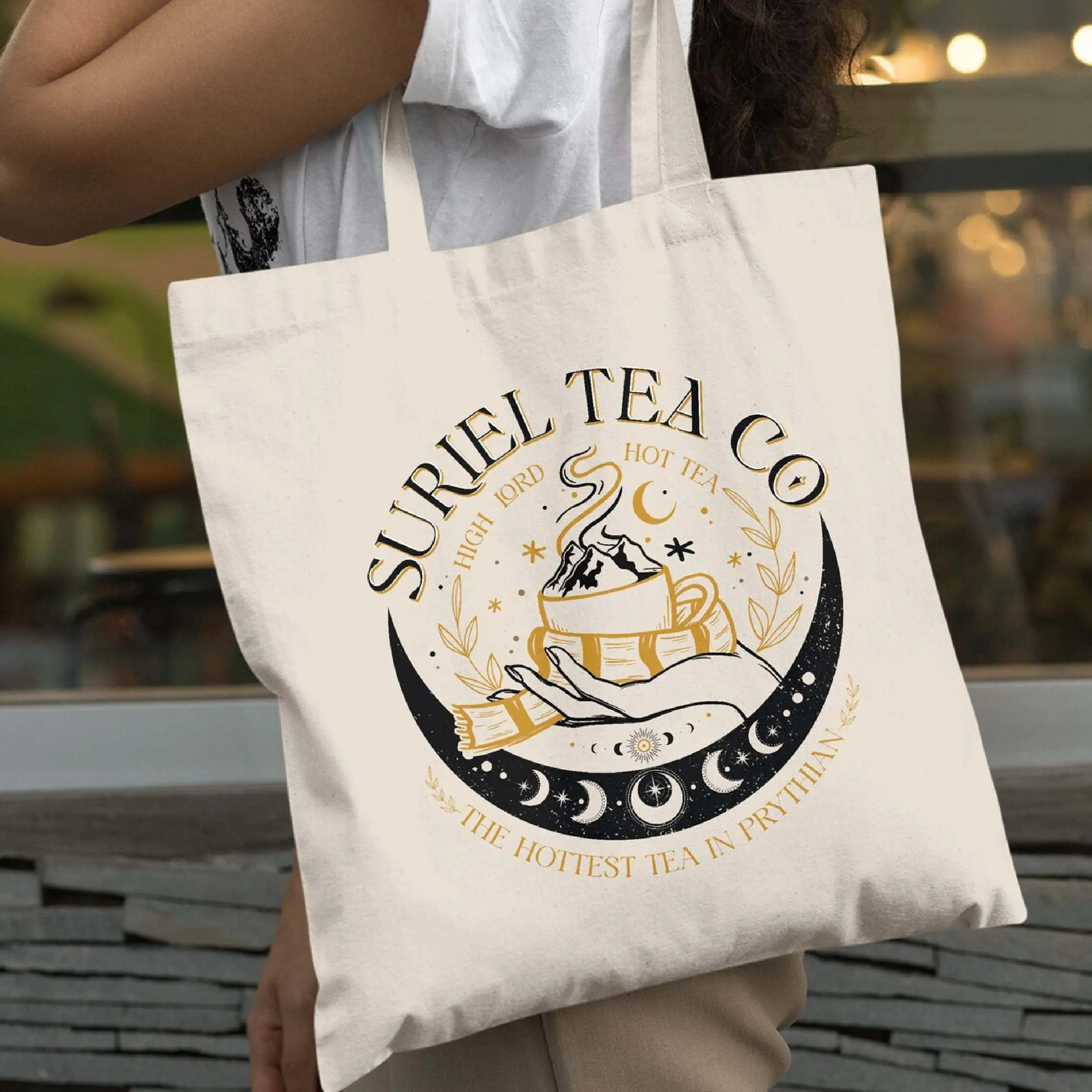 Enemies To Lovers Book Tote, Suriel Tea Co  Bag, ACOTAR Velaris Canvas Bag, Rhysand Book Gift, Feyre And Rhysand, Bookish Acotar Fan Bag