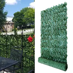 Ivy Leaf Plants Artificial Faux Privacy Fence Long Screen Expandable 50cmx300cm Garden Backyard Decor fencepostplantpot