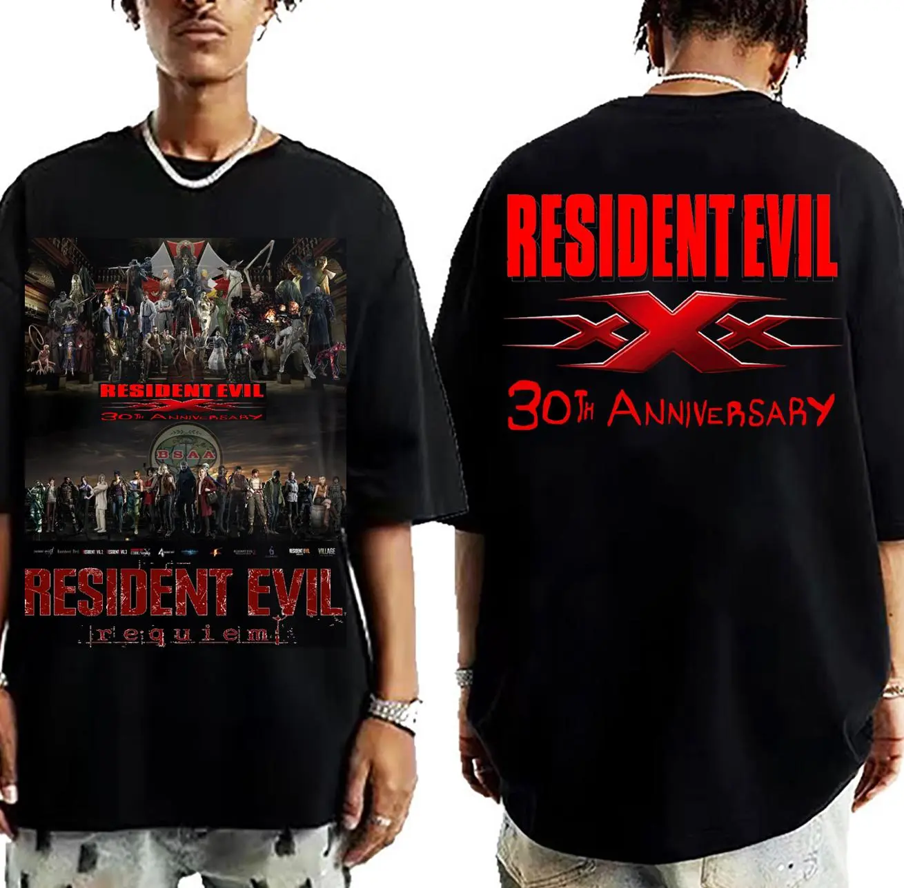 Resident Evil Shirt - Leon S Kennedy 30th Anniversary Tee, Requiem Graphic Shirt, Viral TikTok Gamer Style