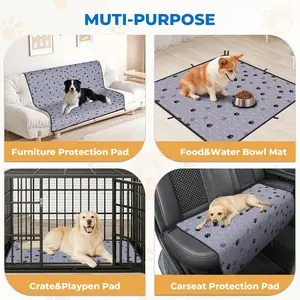 Washable Pee Pads for Dogs, 2 Pack Reusable Super Absorbent Potty Pads, Non-Slip and Leak-Proof 54"x54" for Whelping, Extra Large Potty Training Washable for Puppy