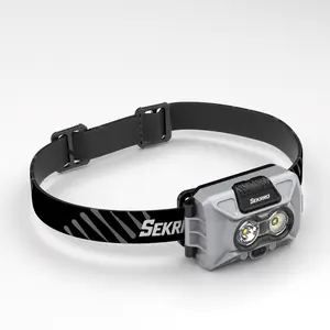 SEKRRO F8 Ultra Rechargeable Headlamp, 800 Lumens LED Head Lamp with Motion Sensor, Red Light, IP67 Waterproof, AAA Battery Backup, Lightweight for Camping, Running, Hiking, Work