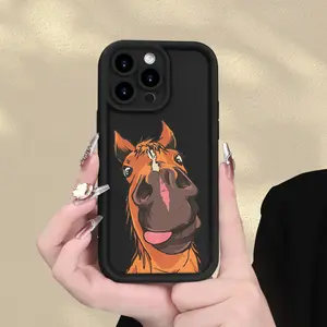 Fashionable Horse Pattern Case for iPhone 17 Pro Max 16 16e 15 14 Plus 13 12 Mini 11 Air X XS Pattern Soft TPU Rubber Camera Protection Rugged Mobile Phone Cover Gift 2D printing