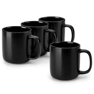 vancasso Stoneware Coffee Mugs Set of 6, 12/16 oz Ceramic Coffee Cups for Coffee, Tea, Iced Coffee, Cold Brew, Cocoa & Milk, Dishwasher & Microwave Safe