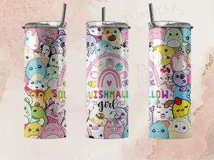20oz Skinny Squishmallow Tumbler - Perfect for Your Drinks - Drinkware, Cup, double walled stainless steel