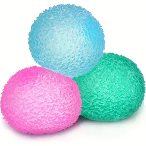 Squishy Stress Balls 3-Pack for Kids & Adults - High-Density Gel Core, Hand Fidget Toy for Relaxation, Ideal for Home, Work & School, Durable Rubber - Assorted Colors Stress Relief Toys for Adults & Teens