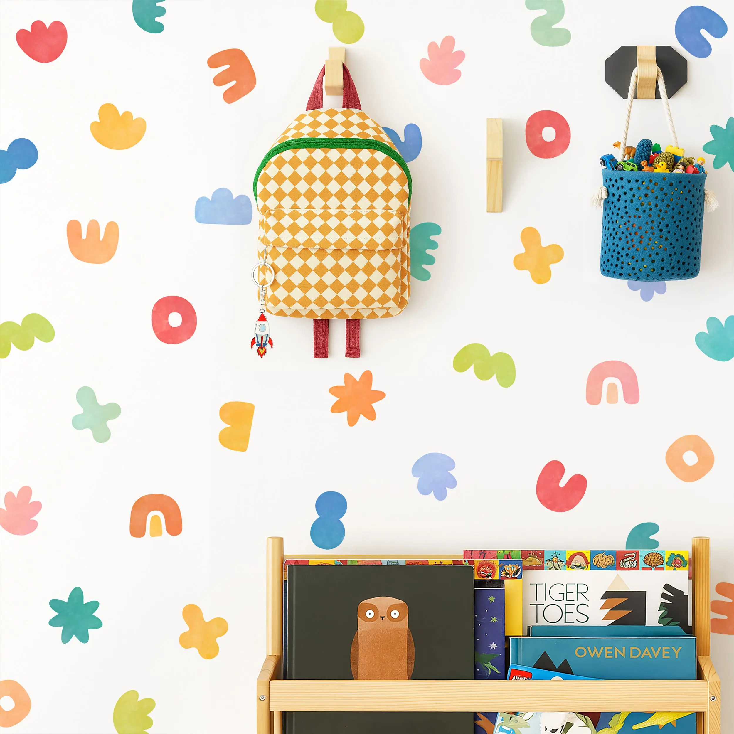 Playful Shapes Wall Decals - Removable & Reusable Fabric Wall Stickers