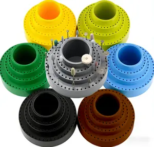 360° Rotating Bur Holder – 7 Vibrant Colors Multi-Hole Storage Rotary Tool Storage for Jewelry Making & Drill Bits