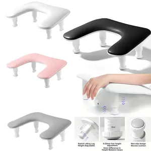1Pc Adjustable Portable Nail Hand Rest Manicure Armrest, U-Shaped Design with Adjustable Arm Height, Waterproof PU Leather, Washable & Reusable, Comfort Arm Support for Manicure, Perfect Daily & Travel Use, Great Gift Choice for Family, Friends & Students