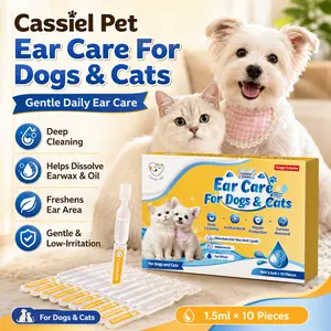 Cassiel Pet Ear Care For Dogs & Cats – Gentle Daily Ear Cleaner, Deep Cleaning & Freshness, Helps Remove Earwax, Comfortable & Low-Irritation, Easy Single-Use Ampoules for Routine Ear Hygiene #Summervibes #petlovers fathersdaygiftideas