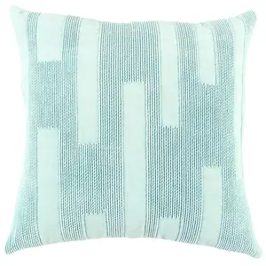 HomeRoots 403456 Aqua & Blue Dimensional Pattern Play Throw Pillow
