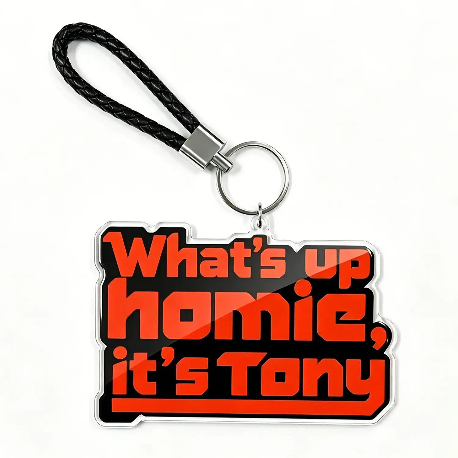 What's up homie,it's tony Metal Keychain,Personalized Backpack Charm for Fans, Brands & Creators,Backpacks, Bags, Keys & KOL Merchandise