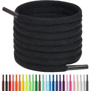 AGS Handshop 1/4" Oval Athletic Shoelaces 24"-72" in 22 Colors Half Round Shoe Laces