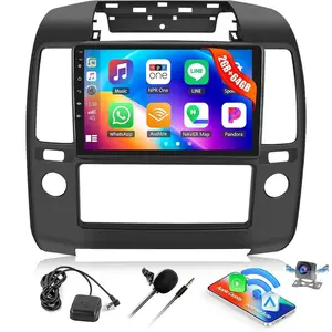 2G+64G Car Stereo for Nissan Frontier Pathfinder 2005-2008 with Wireless CarPlay Android Auto 9" Touch Screen Radio Android 15 Car Radio with GPS Navigation Bluetooth WiFi RDS FM Mirror Link + MIC+ CAMERA