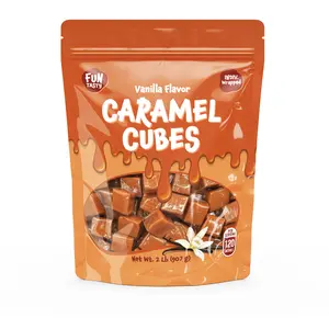 Vanilla Caramel Cubes Candy - 2 Pound Bulk Pack (About 135 Count) - Classic Creamy Squares - Individually Wrapped